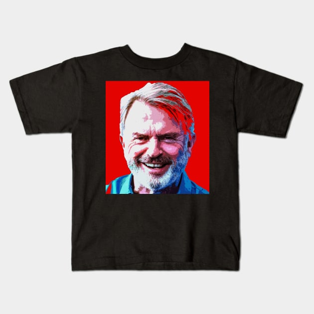 sam neill Kids T-Shirt by oryan80